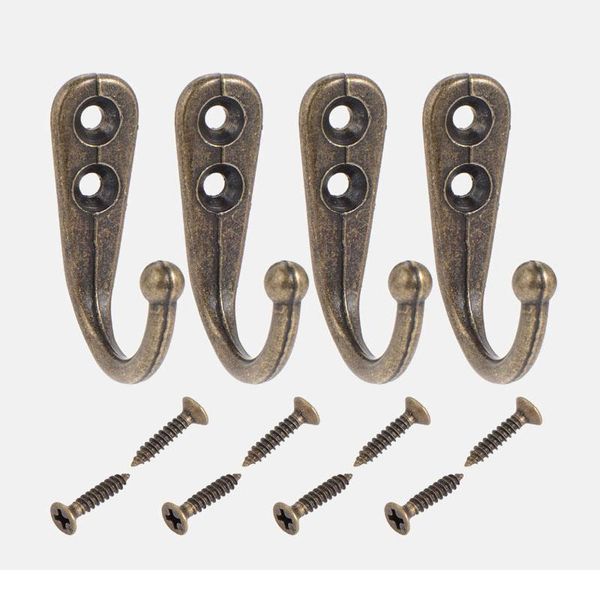 

10 pcs single prong hook classical mini size key holder wall mounted retro cloth hanger for hats towels keys room o jllcau