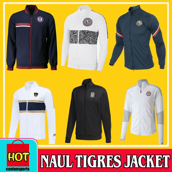 

2020 2021 naul tigres jacket 20/21 gignac training suit chandal tracksuit maillot de foot long sleeve football survetement kit, Black