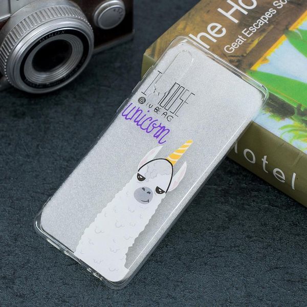 

alpaca pattern transparent tpu protective case for huawei p30