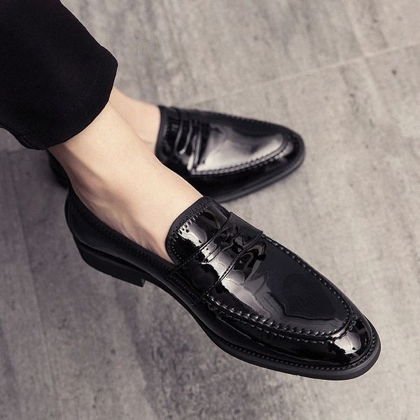 

fashion men loafers slip on casual leather shoes mens moccasins shoes breathable sneakers black white flats shoes big size 48 #rf6r