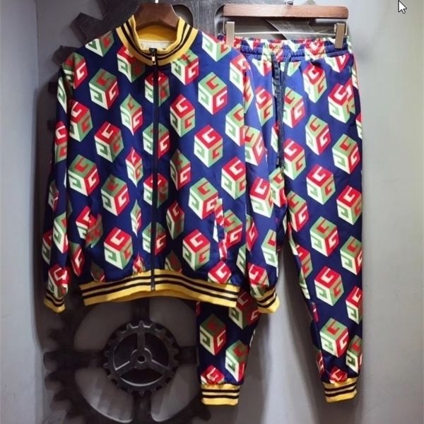 

jacket + pant 2020 new arrival brand letter print jacket pant famous clothing tracksuit suit sets for men luxury hiphop 1022, Gray