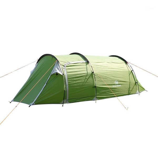 

tents and shelters 2-3 person outdoor waterproof one bedroom & living room tunnel camping hiking family tent1