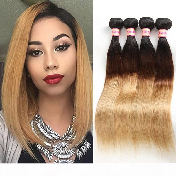

peruvian straight hair bundles ombre straight virgin hair two three tone indian malaysian brazilian human hair straight, Black