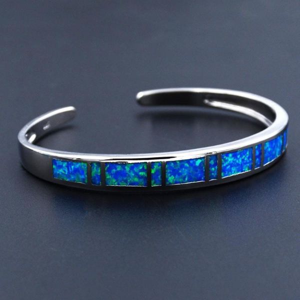 

charm bracelets jzb0209 2021 blue opal jewelry cuff men & women lovers gifts, Golden;silver