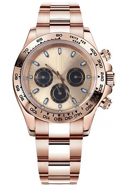 

men's automatic mechanical men's watch, gold watch size, movement, 2813 mechanical 40mm fine steel, super luminous, watch, rose de, Slivery;brown