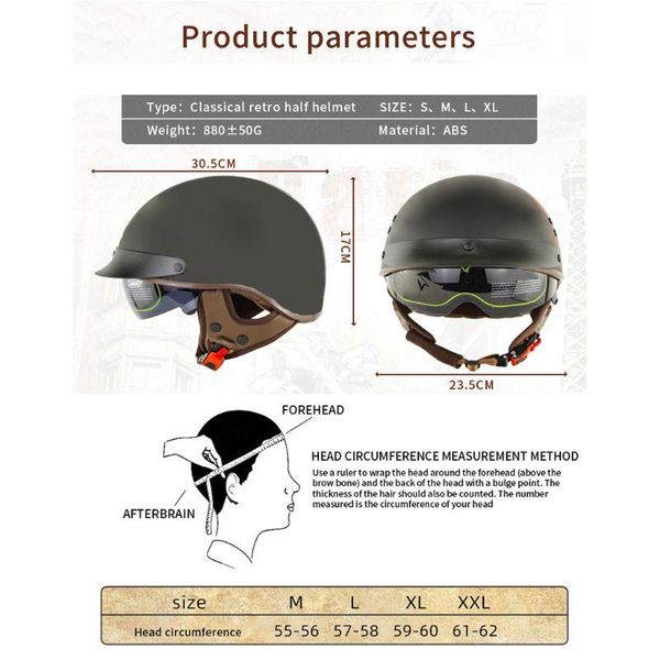 

motorcycle helmets dot certification retro helmet half face biker motorbike moto dropship