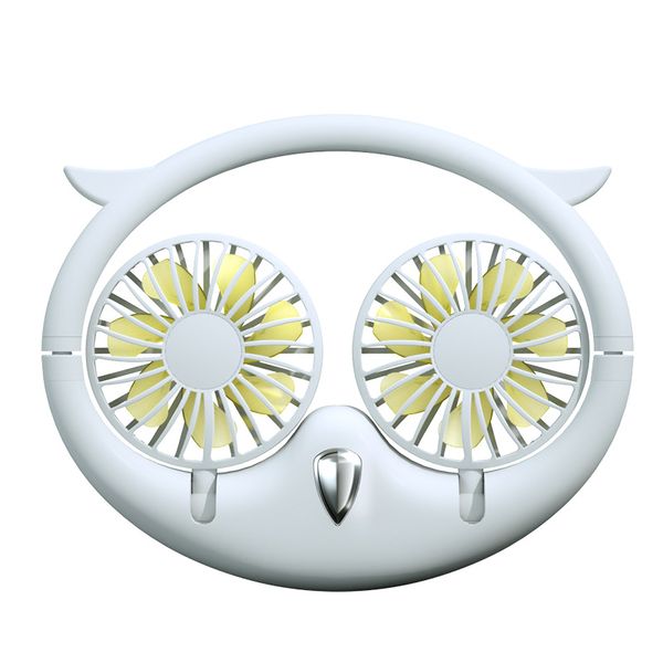 

owl neck fan usb portable folding fan neckband fan with rechargeable battery small handheld air cooler conditioner outgoing