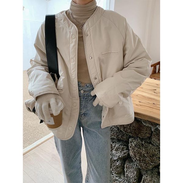 

simgent short jacket lambswool inside single breasted casual loose women jacket winter jaqueta feminina sg010202, Black;brown