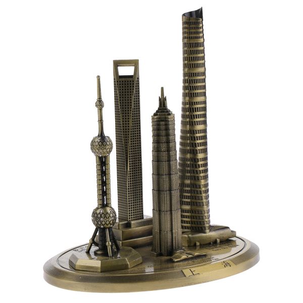

shanghai skylines architecture building replica collectible souvenir 7.9