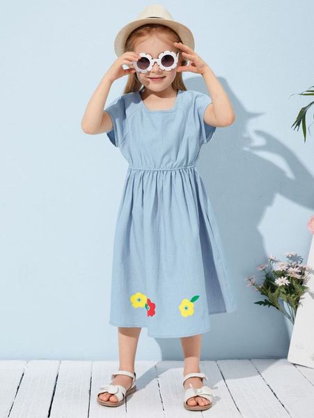 

toddler girls raglan sleeve button back floral print dress she, Red;yellow