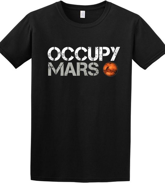 

sport 2019 new arrive print t-shirt harajuku short sleeve men new occupy mars space planet customize t shirt