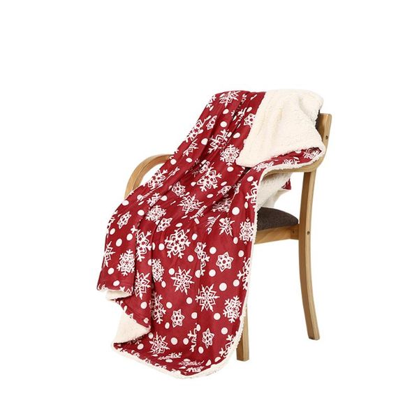 

burgundy skirt polar fleece snowflake blanket decoration competitive price soft warm throw