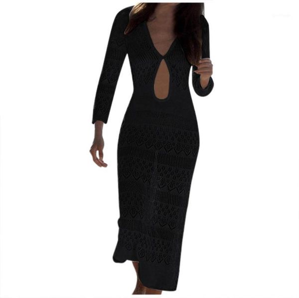 

cover-ups sagace women's beach tunics solid embroidered dress women crochet bikini swimwear sunscreen overall holiday 1