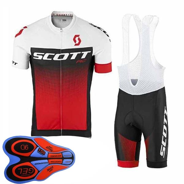 

2020 scott team men cycling jersey 9d bib shorts set summer breathable quick dry road bike uniform outdoor sports bicycle outfits y08210, Gray