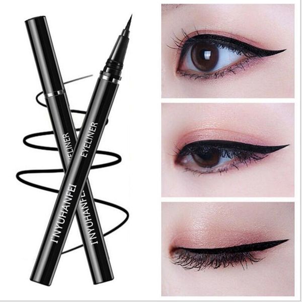 

women comestic eye liner pencil makeup professional crayon eyes marker pen black liquid eyeliner waterproof long-lasting make up