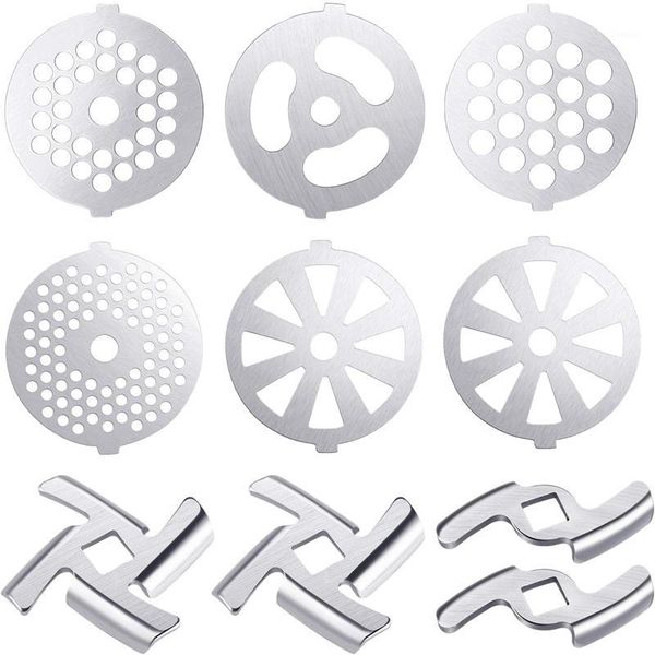 

meat grinders 9 pcs grinder blades plate discs stainless steel accessories for size 5 stand mixer and grin1