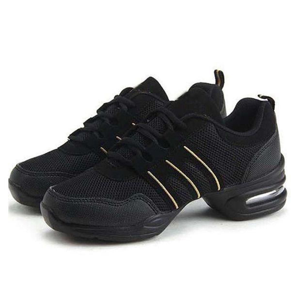 

women fashion sneakers comfy modern jazz hip hop dance shoes breathable slimming increased women shoes, Black