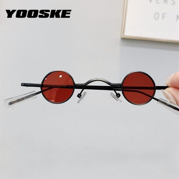

yooske polarized round sunglasses women men small red sun glasses driving metal steampunk eyewear uv4001, White;black