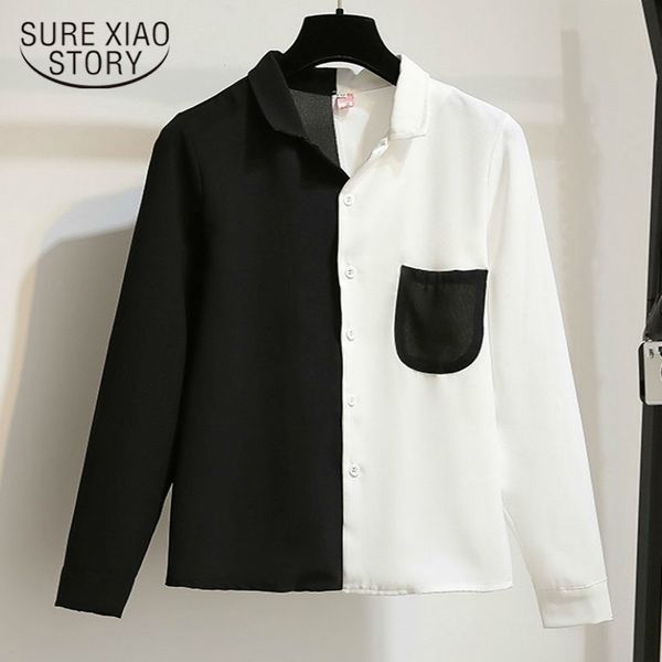 

casual long-sleeve shirt blouse women plus size fashion female blouse blusas mujer de moda blusas 2806 50 201201, White