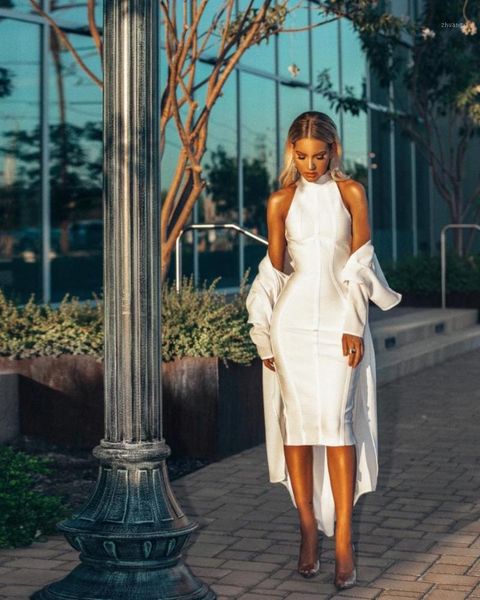 

new arrival 2018 summer women dress wholesale white halter neck bandage dress party dropshipping + suit1, White;black