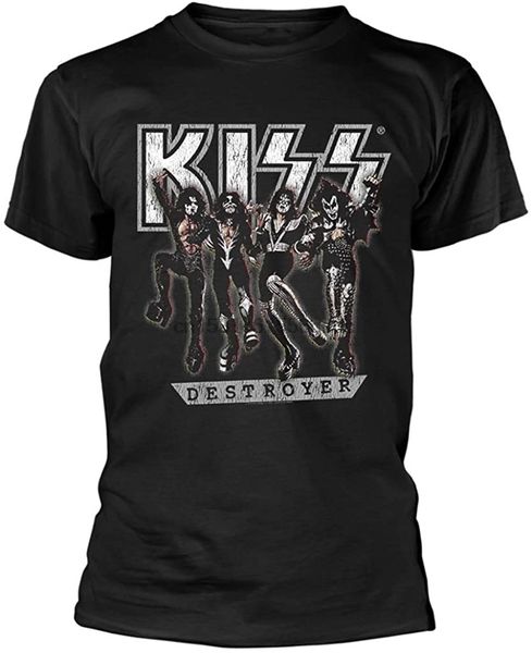 

kiss 'retro destroyer' negro hoodie designers t shirts sweatshirt