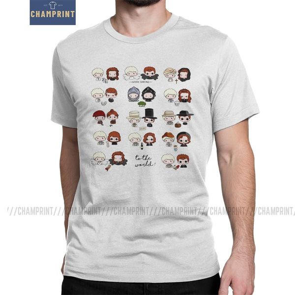 

sport tic good omens t-shirt for men crowley aziraphale ineffable go david tennant angel cotton tee short sleeve t shirts plus size