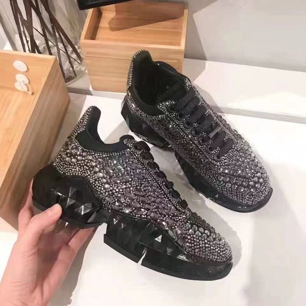 

2021 the new female strass woman white women's shoes 5cdk, Black