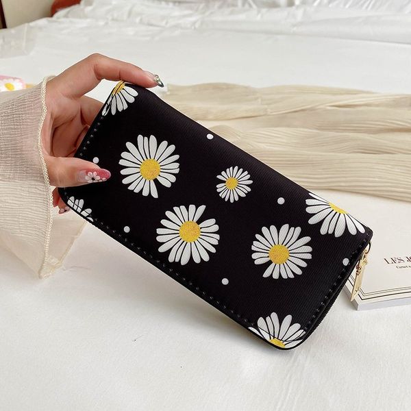 

oxford cloth applique style long purses coin card holder small wallet women money purse, Red;black