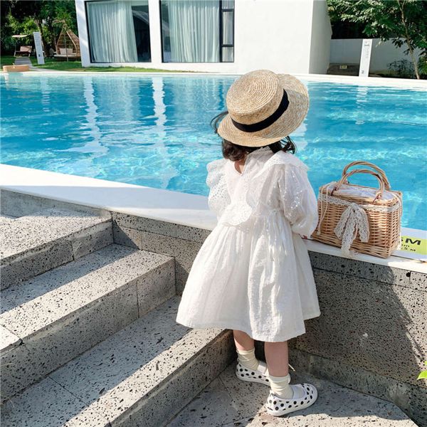 

korean lace spring new girls long 2021 sve drs middle and small wear children's princs skirt 1011 3yan, Red;yellow