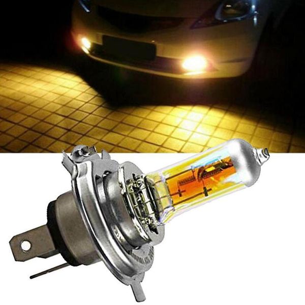 

1pcs h4 12v 60/55w p43t halogen bulb 2300k golden yellow car headlight quartz glass h4 60w 55w high low beam halogen