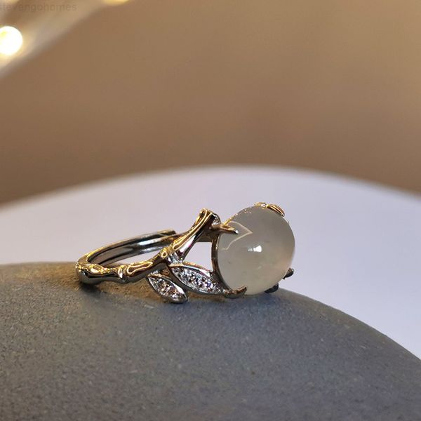 

egg bamboo ring section jade, Golden;silver