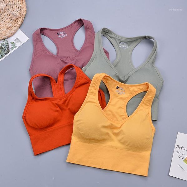 

gym clothing 2021 fabric nylon breathable women yoga bra solid color and sports wear outdoor exercise clothes1, White;black