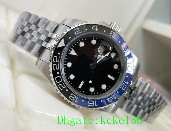 

2 colors basel world watch 40mm gmt 126710 126710blro pepsi red blue jubilee luminescent asia 2813 movement mechanical automatic mens watche, Slivery;brown