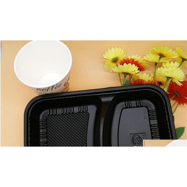 

fedex send disposable food containers with lids/bento box/lunch tray with cover 3 compartment fast sqcogf pp2006