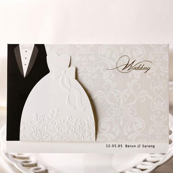 

wholesale-bride and groom style wedding invitations cards, printable invitation,with envelope,50pieces/lot,1