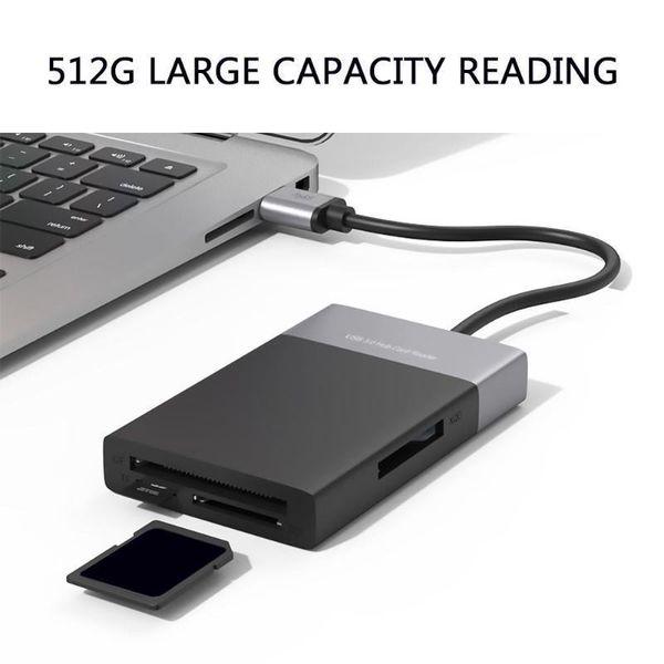 

6-в-1 usb-концентратор fast speed ​​usb 3.0 разветвитель кабель-адаптер для ноутбуков tablet computer