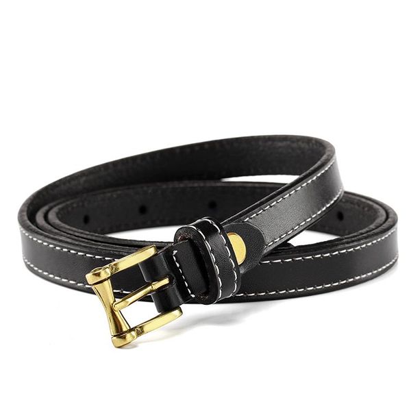 

симпатичные стиль женщины ремни тонкие подлинные кожукин кожаные пояс дамы винтажные штырь пряжки ковбойские ремни джинсы пояса черный коров, Black;brown