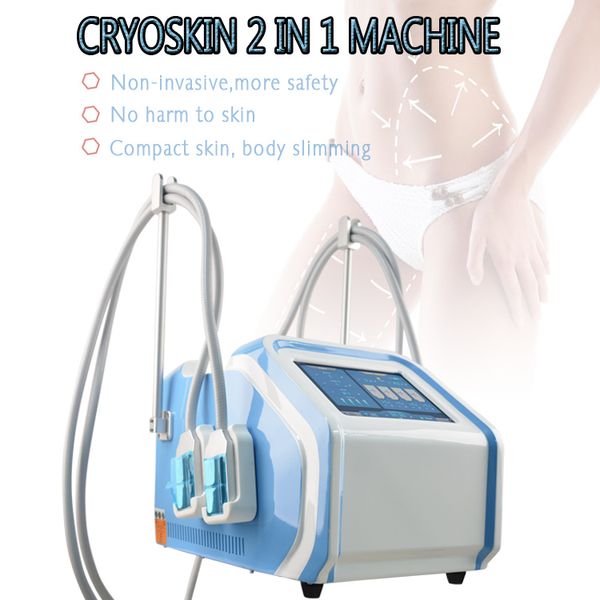 2 in 1 Kryo mit EMS-Fettgefrier-Schlankheitsgerät mit 4 Griffen, Touchscreen-Fettgefriergerät, löst Cellulite-Körperschlankheitsmaschine auf