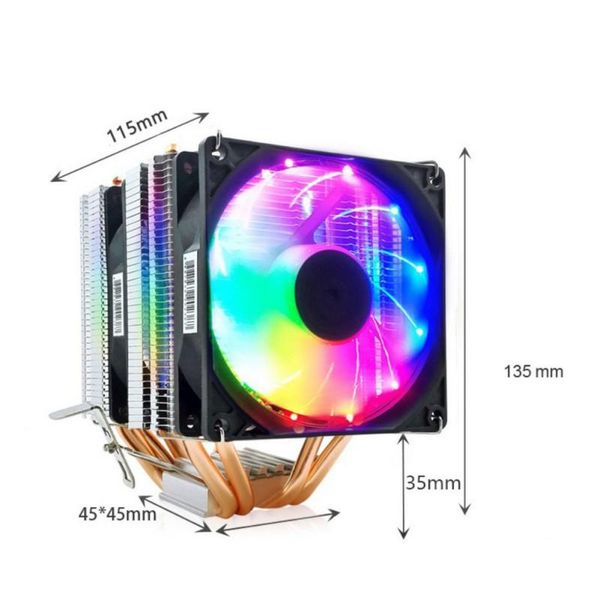 

gaming computer 3 pin cpu cooler fan heatsink for intel and for amd