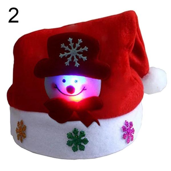 

1шт с рождеством adult kid led light up cap санта-клаус снеговика elk hat xmas родитель ребенок hat подарки праздничное для вечеринок sqcljo