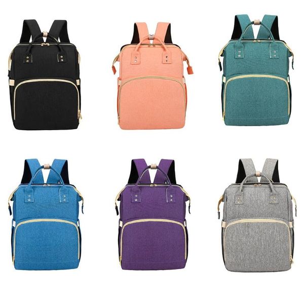 

baby nappy changing bag portable folding crib diaper backpack stroller straps
