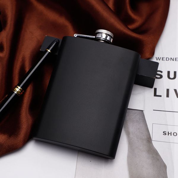 

matt black 8oz вина пот diy нержавеющая сталь spray paint фляжка высокого качество rectangle insulated бутыль 8ly g2