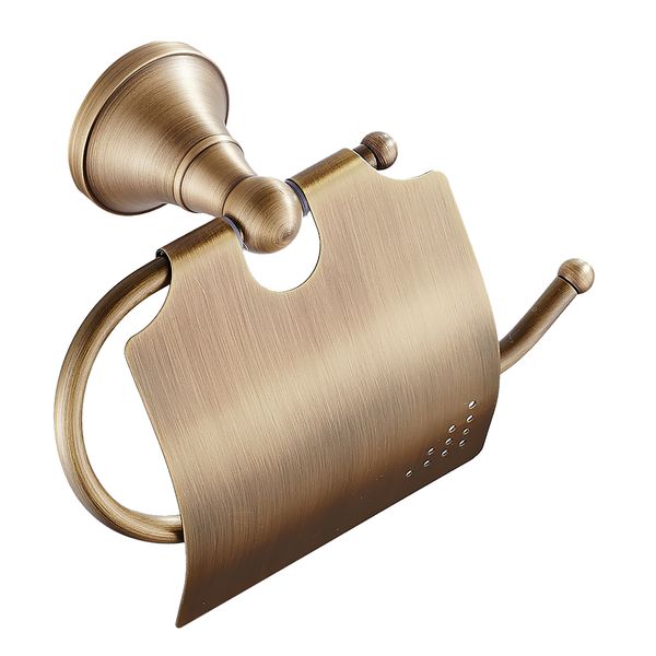 

brass antique bathroom toilet paper holder hanger with cover tissue bar