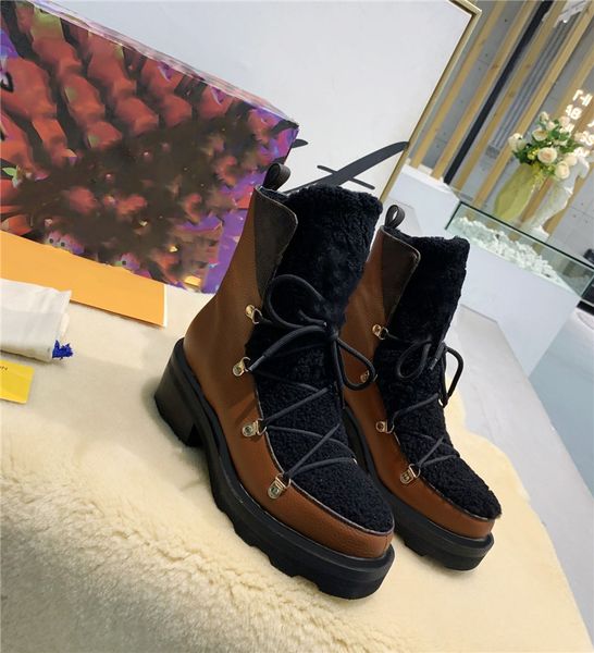

2022 designer beaubourg ankle boots women fashion martin boot wool winter leather outdoor to keep warm sneakers size eur 35-42, Black