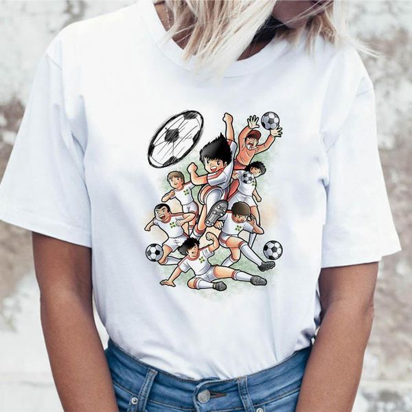 

captain tsubasa t shirt tees tshirt t-shirt for female graphic ulzzang funny clothing harajuku women korean, White