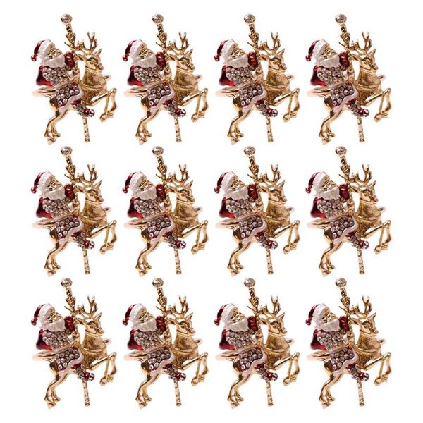 

promotion 12 / pcs christmas reindeer napkin button restaurant l dining table santa claus napkin ring ring