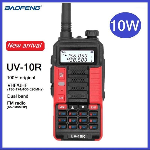 

walkie talkie 10w baofeng uv-10r ham radio stations updated uv-5r portable for hunting 10km usb charging transceiver 20211