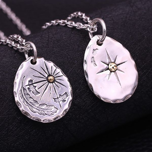 

factorypxvbsilver takahashi jewelry goro handmade s925 personality sterling eagle sun male and female pendants