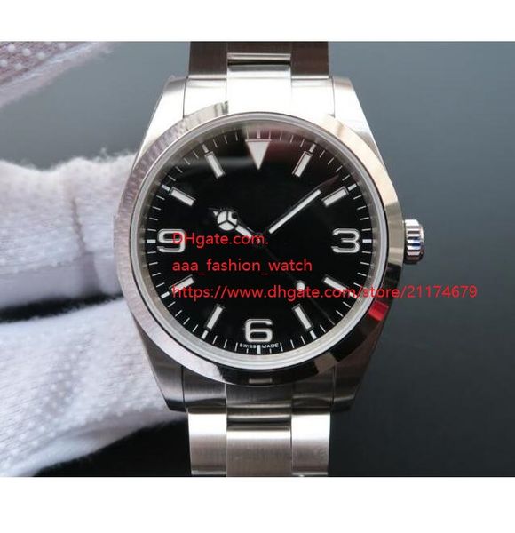 

factory supplier sapphire steel 39mm automatic mechanical 214270 black dial mens men's watch watches, Slivery;brown