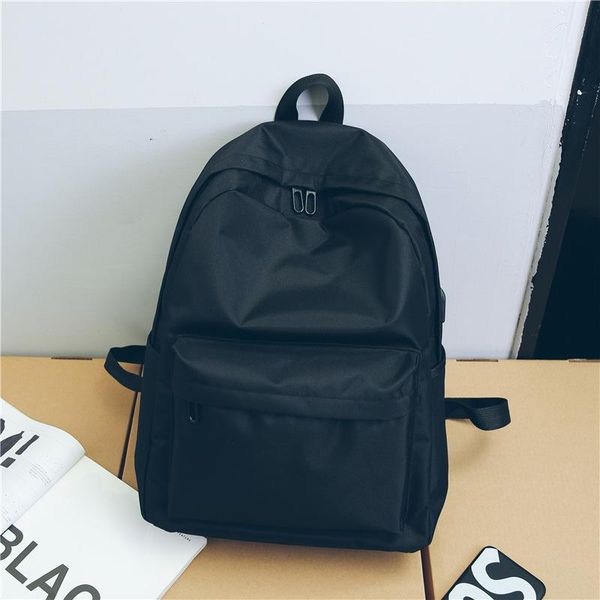 

оксфорд простого дизайна рюкзак мужчина большой емкость корейского стиль сумка пакет подростки школа сумка учиться в россии usb порт рюкзак
